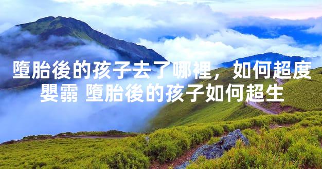墮胎後的孩子去了哪裡，如何超度嬰霛 墮胎後的孩子如何超生